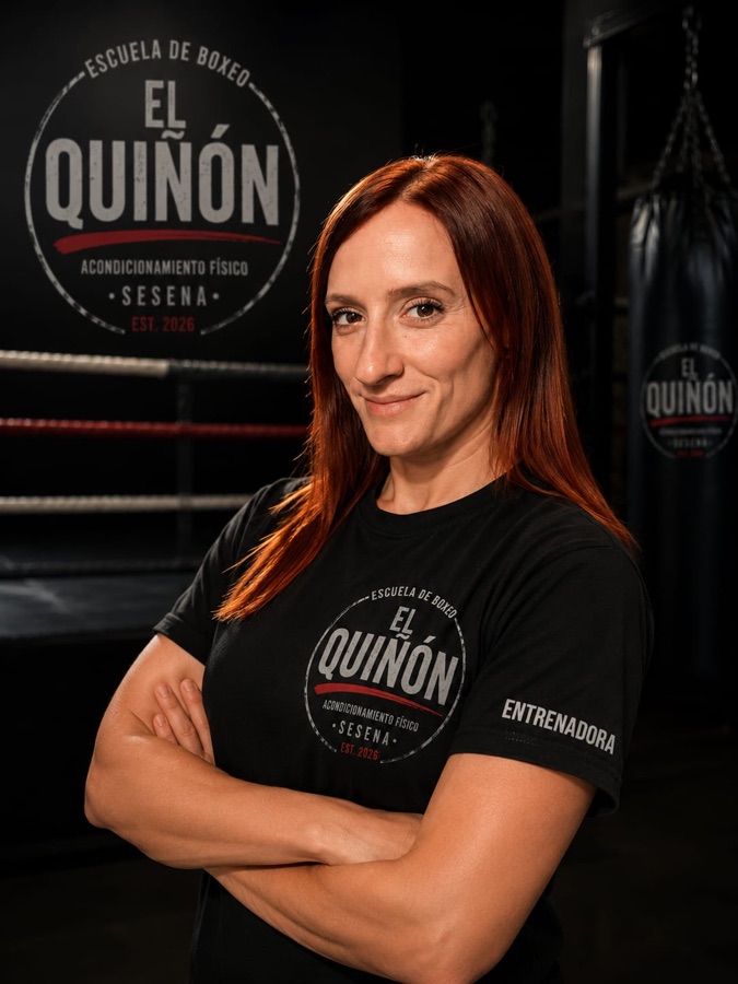 Tania de Quirós, directora y entrenadora de la Escuela de boxeo El Quiñón
